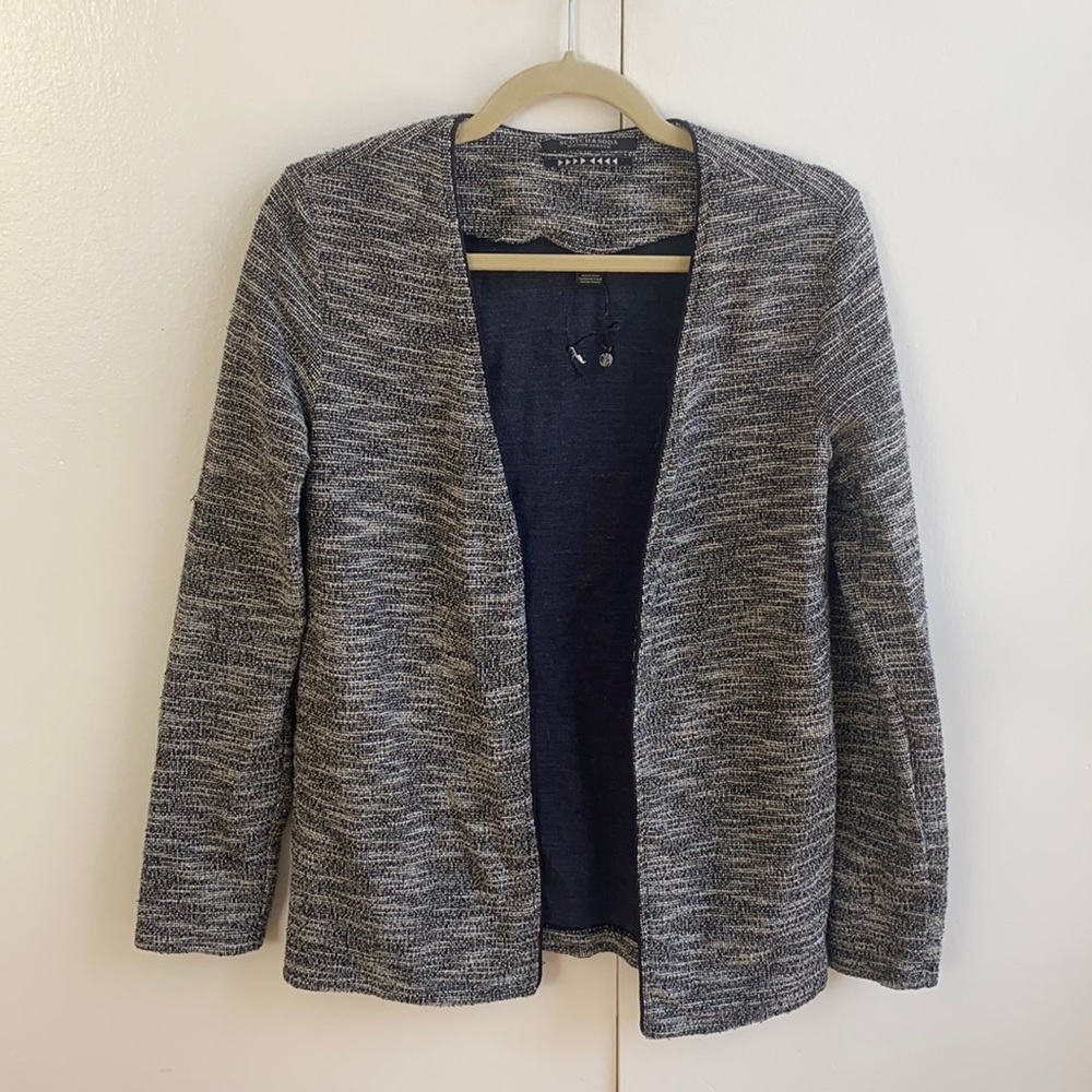 Scotch & Soda Gray Open-Front Blazer